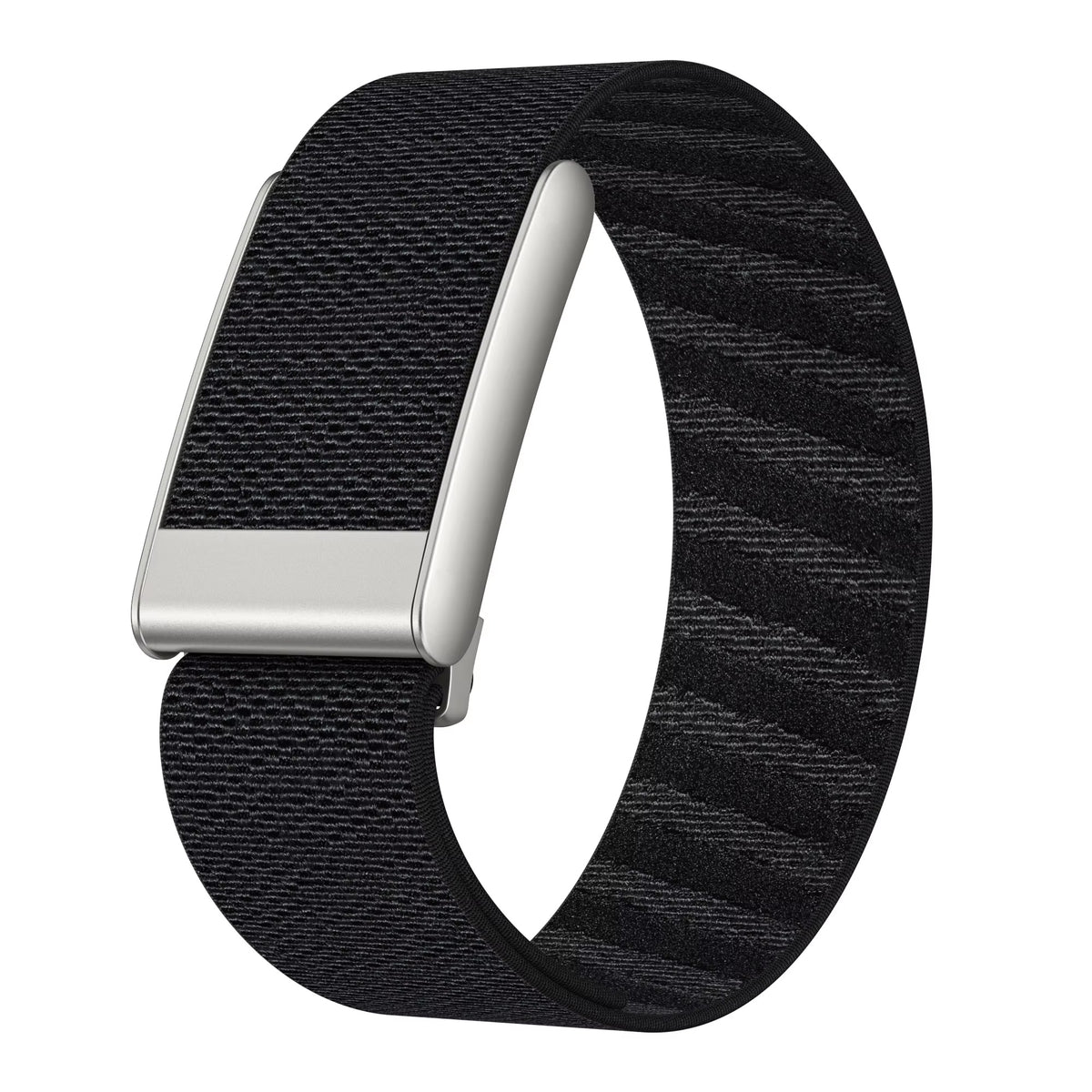 Forato breathable nylon sport band in Black with silver clasp