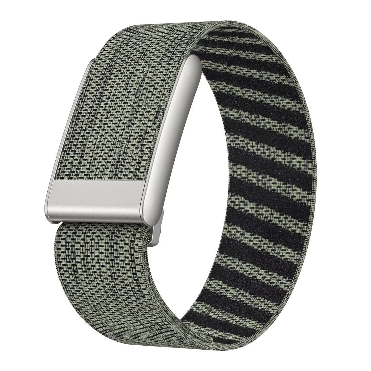 Forato breathable nylon sport band in Olive with silver clasp