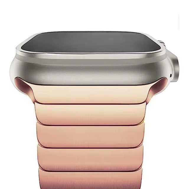 Rose Gold stainless steel butterfly clasp bracelet for Apple Watch